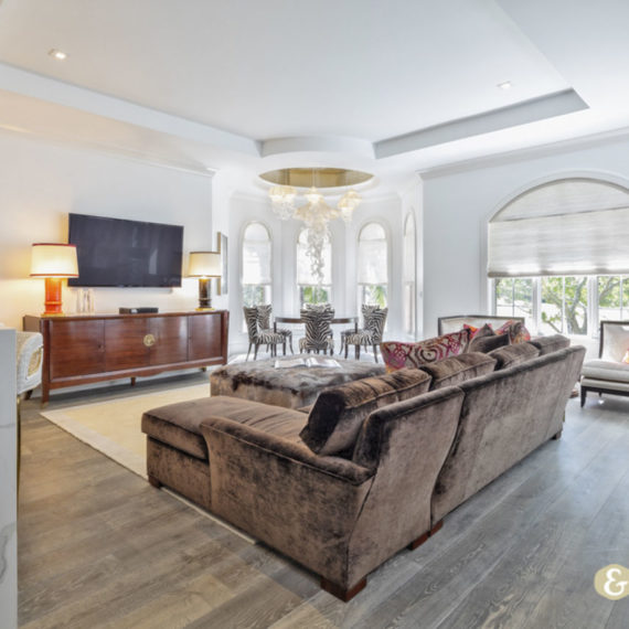 Living Room - Grey Oaks Coach Home by Ecru & Ebony Design